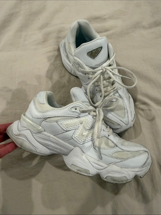 New Balance Shoes - New Balance Women's All-White Chunky Athletic Sneakers